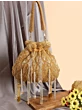 Women Luxury Party Wear Golden Evening Potli Bag