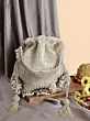 Silver Tubelight Pearl Luxury Potli Bag for Bride