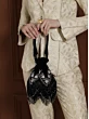 Black Handwork Velvet Designer Potli Bag