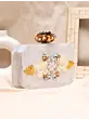 Women White Stone Acrylic Clutch