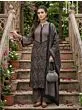 Black Printed Straight Kurta Set With Dupatta for Women