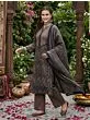 Black Printed Straight Kurta Set With Dupatta for Women