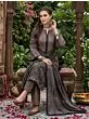 Black Printed Straight Kurta Set With Dupatta for Women
