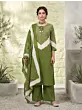 Green Printed Straight Kurta Set With Dupatta for Women