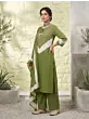Green Printed Straight Kurta Set With Dupatta for Women