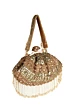 Hand Embroidered Golden Box Clutch Bag Purse for Bridal 