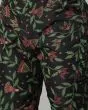 Women Printed A-line Black Kurta with Pants