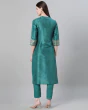 Women Floral Print Straight Kurta with Pants Set