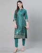 Women Floral Print Straight Kurta with Pants Set