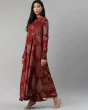 Woman High Neck Printed Anarkali Kurta