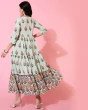 Woman Floral Print Multi Anarkali Flared Kurta