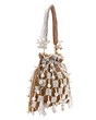 Women Brown Pearl Embroidered Stylish Potli Bag