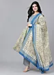 Grey Printed Kurta Palazzo With Dupatta
