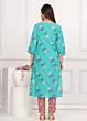 Women's Plus Size Cotton Bandhini Printed  Kurta and Pant with Dupatta Set