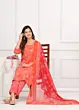 Women's Plus Size Cotton Bandhini Printed Kurta and Pant with Dupatta Set, Indian Ethnic Fashion
