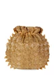 Golden Flower Sequined Heavy Potli Bag for Women