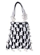 Women Black Pearl Embroidered Stylish Potli Bag