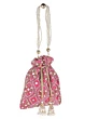 Pink Mirror Work Silk Embroidered Bridal Potli Bag