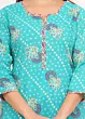 Women's Plus Size Cotton Bandhini Printed  Kurta and Pant with Dupatta Set