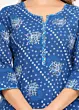 Women's Plus Size Cotton Bandhini Printed  Kurta and pant set With Dupatta
