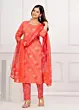 Women's Plus Size Cotton Bandhini Printed Kurta and Pant with Dupatta Set, Indian Ethnic Fashion