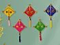 Woolen Handmade Colorful Kite Hanging Decoration for Wall/Door Hanging Home Decor (Pack of 5), Multicolour