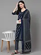 Women Pure Cotton Plus Size Kurta Pant Set with Dupatta,Indian Ethnic Fashion