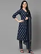Women Pure Cotton Plus Size Kurta Pant Set with Dupatta,Indian Ethnic Fashion