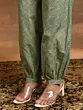 Pastel Green Floral Print Kurta With Balloon Palazzo