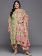 Women Green Floral Printed Pure Cotton Kurta with Salwar & With Dupatta