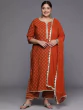 Women Plus Size Printed Gotta Patti Kurta With Palazzos & With Dupatta