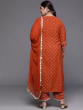 Women Plus Size Printed Gotta Patti Kurta With Palazzos & With Dupatta