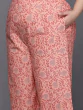 Women Peach-Coloured Floral Printed Kurta Set And Dupatta