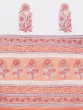 Women Peach-Coloured Floral Printed Kurta Set And Dupatta