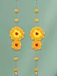 Handmade Artificial Marigold Fluffy Flowers Door&Wall Hanging For Home/Office Decoration