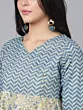Grey Printed Kurta Palazzo With Dupatta