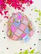 Multicolor Thread Embroidered Baby Pink Potli for Women