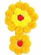 Handmade Artificial Marigold Fluffy Flowers Door&Wall Hanging For Home/Office Decoration