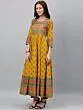 Women's Cotton Buta Print Black Anarkali Kurta