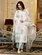 FABDIA Plus Size Women's Rayon Viscose Straight Printed Kurta with Pant & Dupatta Set