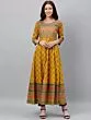 Women's Cotton Buta Print Black Anarkali Kurta