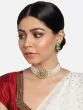 Kundan Studded White Pearl Choker with Earring