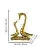 Golden Metal Loving swan couple showpiece