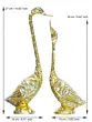 Golden Metal Kissing Swan Couple Handcrafted Decorative showpiece Bird Figurine Set