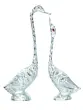 Silver Metal Kissing Swan Couple Handcrafted Decorative Figurine