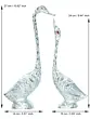 Silver Metal Kissing Swan Couple Handcrafted Decorative Figurine