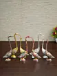 Set of Four Kissing Swan Couple Handcrafted Decorative showpiece(Colorful, Golden, Silver,Brown)