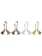 Set of Four Kissing Swan Couple Handcrafted Decorative showpiece(Colorful, Golden, Silver,Brown)