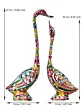 Set of Four Kissing Swan Couple Handcrafted Decorative showpiece(Colorful, Golden, Silver,Brown)