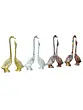 Set of Four Kissing Swan Couple Handcrafted Decorative showpiece(Colorful, Golden, Silver,Brown)
